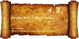 Anderkó Melinda névjegykártya